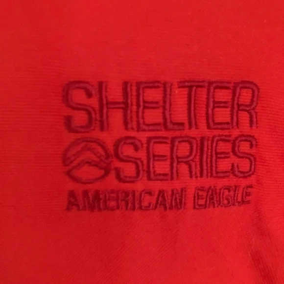 Womens American Eagle Shelter Series removable faux fur on hood sz S bright red - Picture 5 of 14